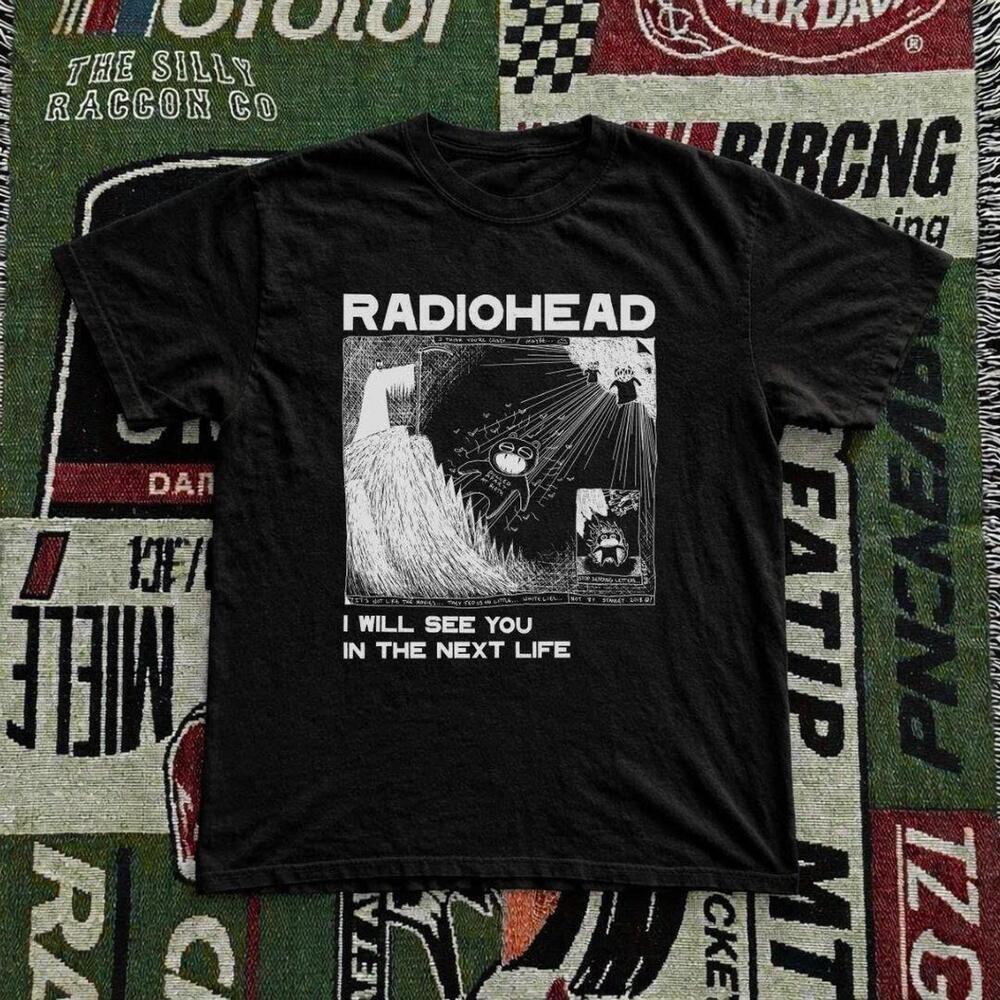 Radiohead I Will See You In The Next Life Black Cotton Tee